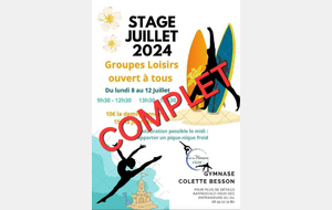 🤸🏼‍♀️ Stage Juillet 2024 🤸‍♂️